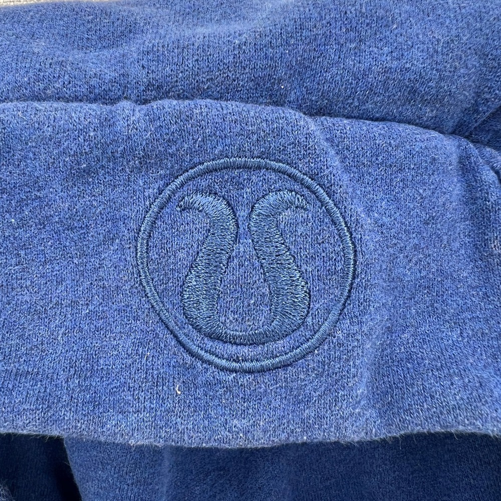 Lululemon Scuba Hoodie Full Zip Women 8 Blue Cotton Blend Athleisure Cozy Active - Picture 6 of 11